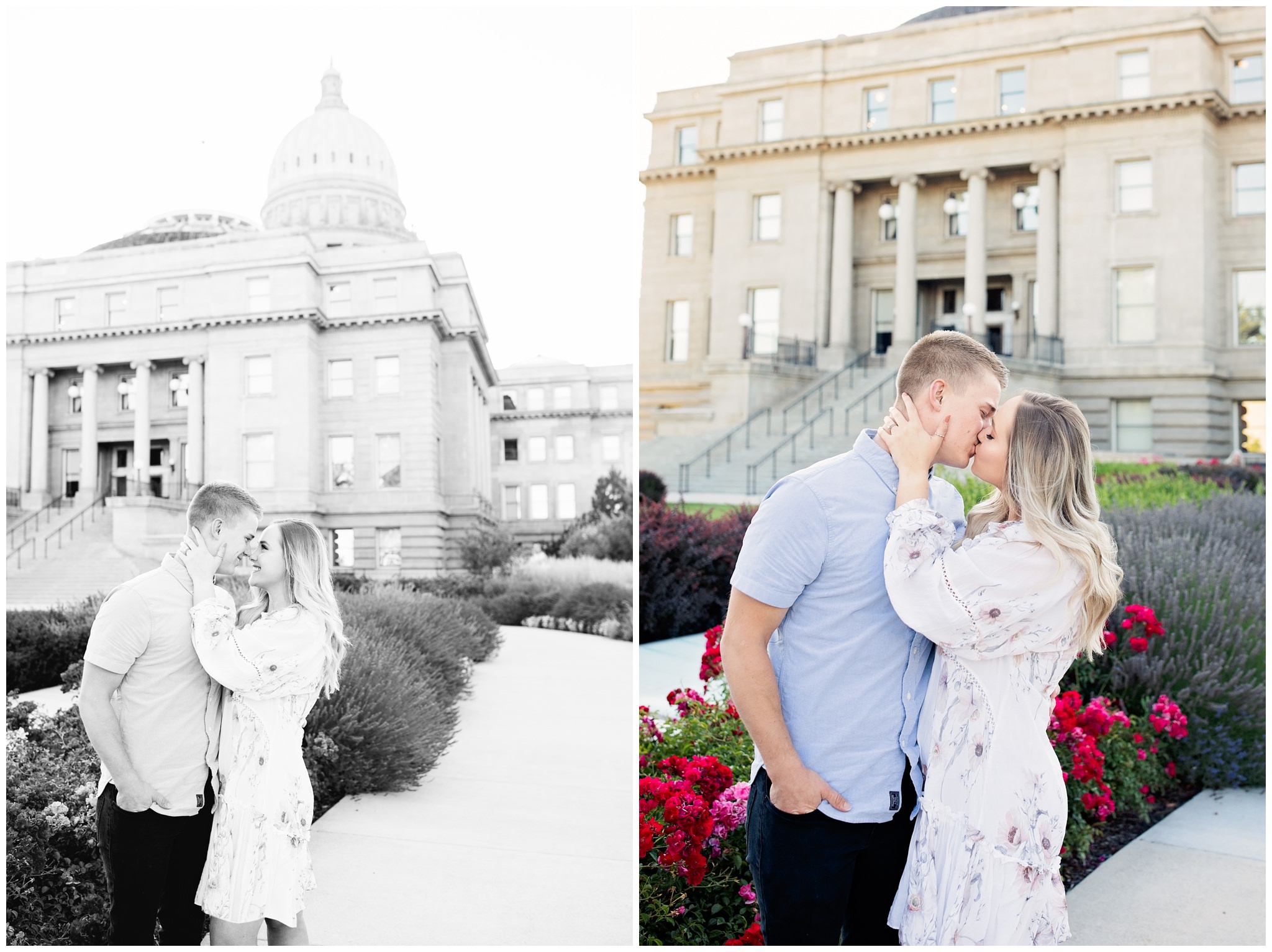 Summer engagement session in downtown boise