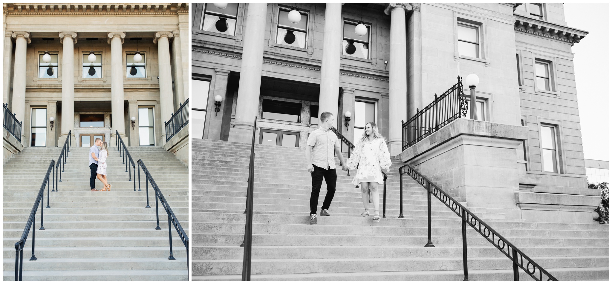 Engagements on capitol building steps