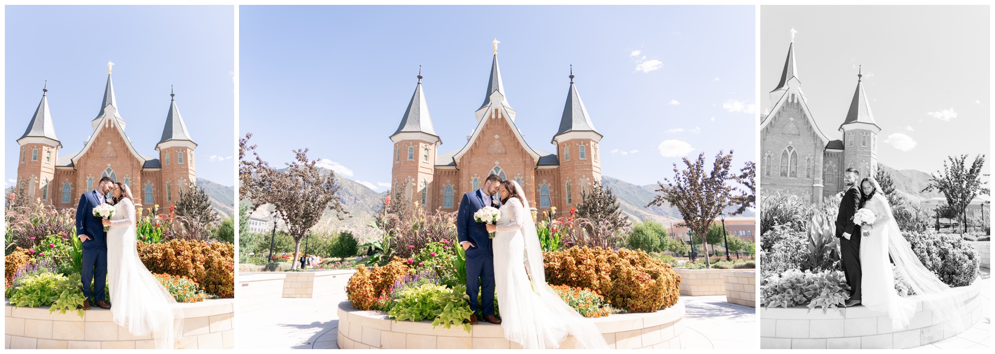 Bride and Groom at the Provo City Center Temple