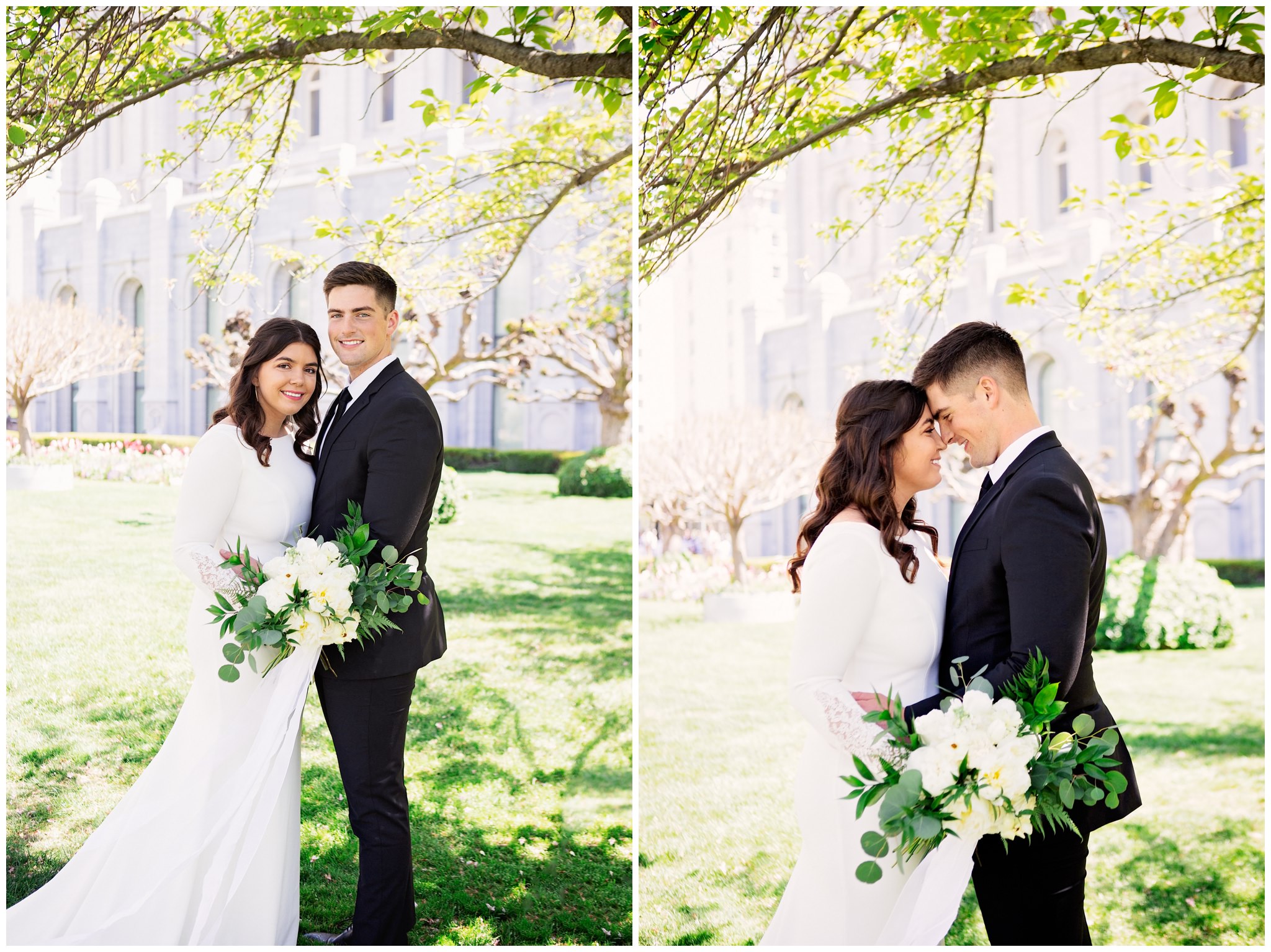 Bride and Groom at the Salt Lake City Temple 