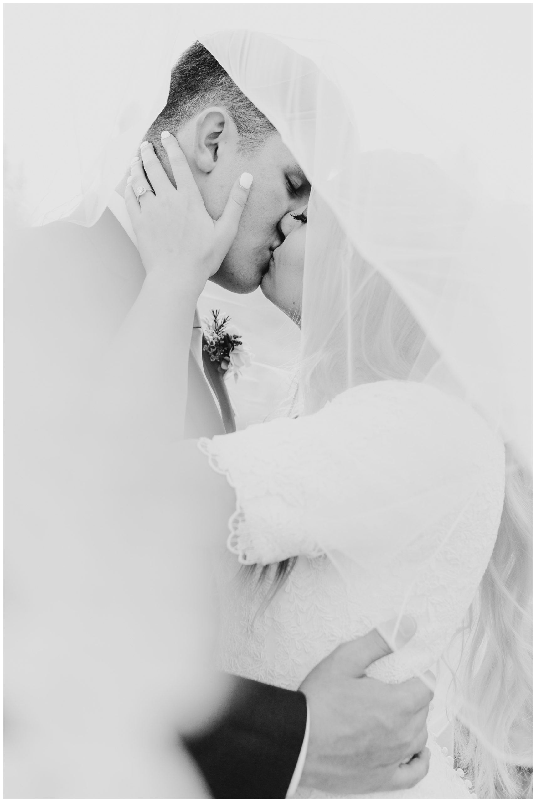 Wedding veil shot