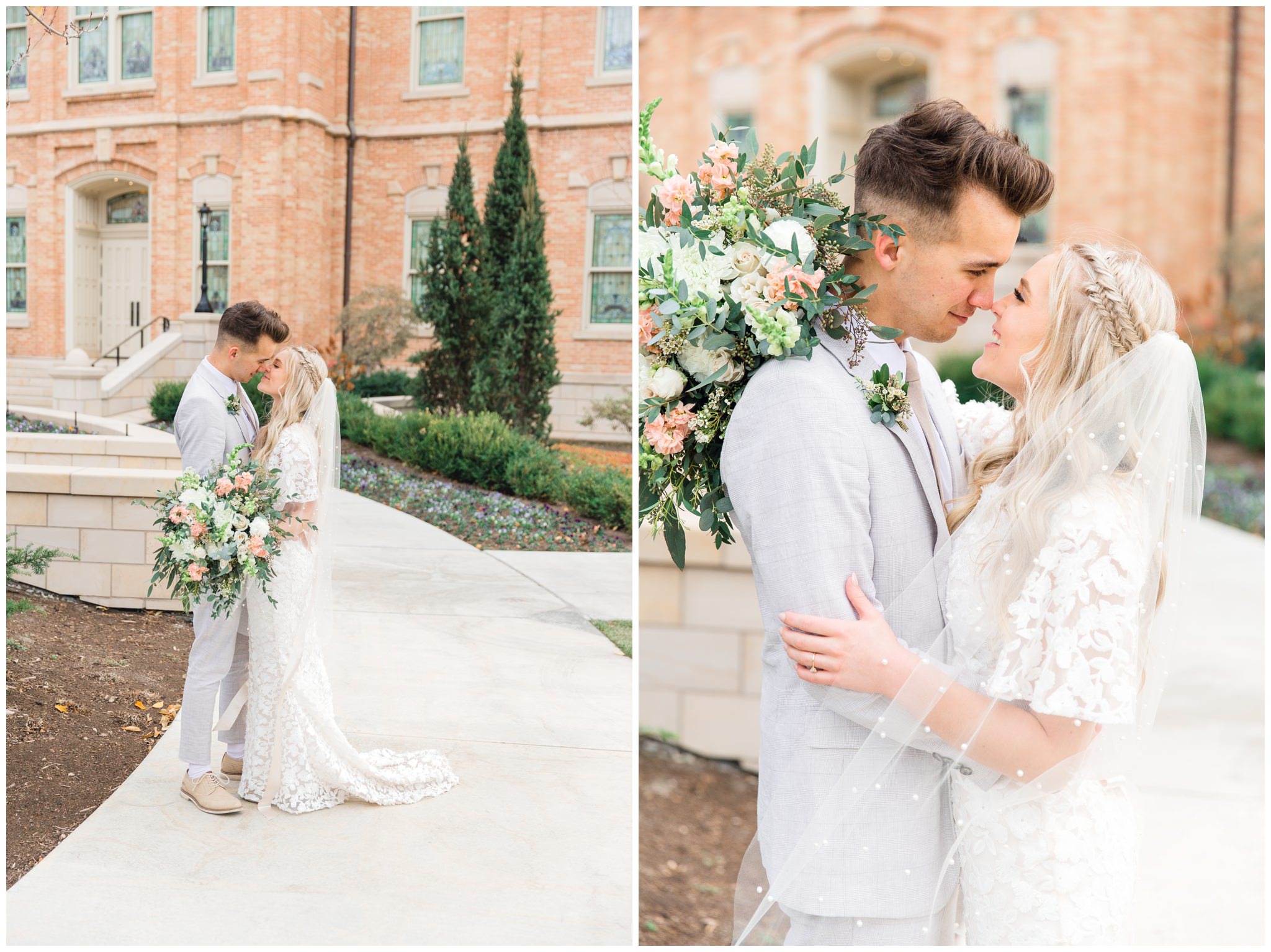 Bride and Groom pictures at Provo City Center Temple